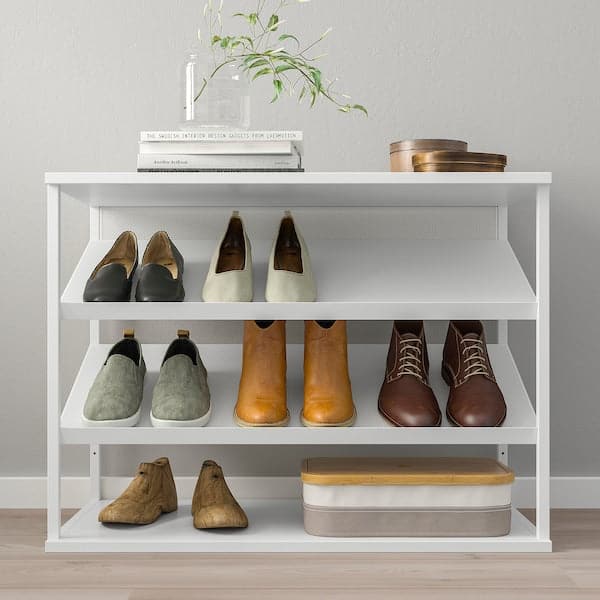 PLATSA - Open shoe storage unit, white, 80x40x60 cm - best price from Maltashopper.com 00452544