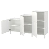 PLATSA cabinet, white/Fonnes white, 180x42x113 cm