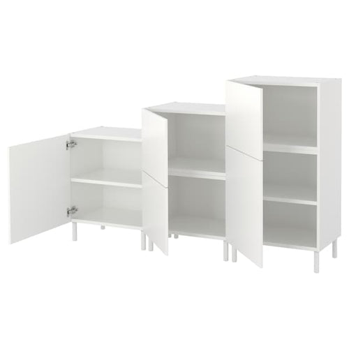 PLATSA - Cabinet, white/Fonnes white, 180x42x113 cm