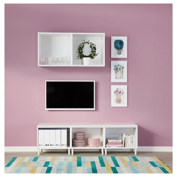 PLATSA - Cabinet, white/Fonnes white, 180x42x113 cm - best price from Maltashopper.com 39248585