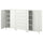 PLATSA - PLATSA Cabinet with doors and drawers, white/SANNIDAL white, 240x57x133 cm
