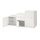 PLATSA - PLATSA Cabinet with doors and drawers, white/Sannidal white, 180x57x103 cm
