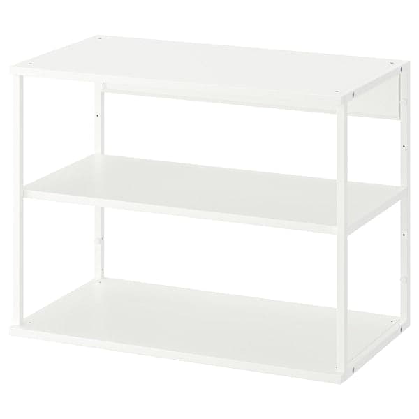 PLATSA - Open shelving unit, white, 80x40x60 cm