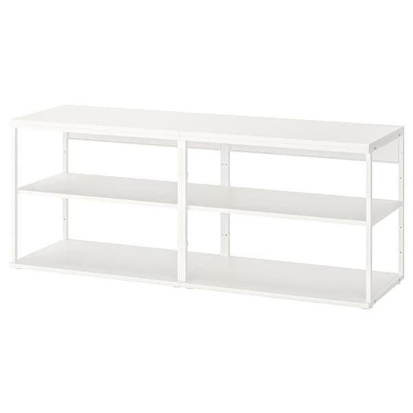 PLATSA - Open shelving unit, white, 160x40x63 cm - best price from Maltashopper.com 49325286