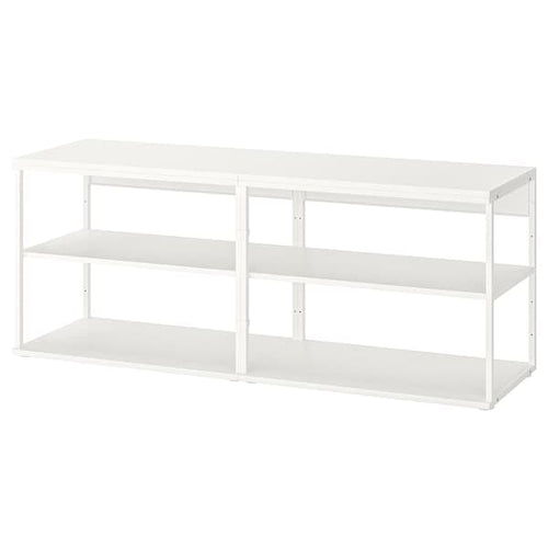 PLATSA - Open shelving unit, white, 160x40x63 cm