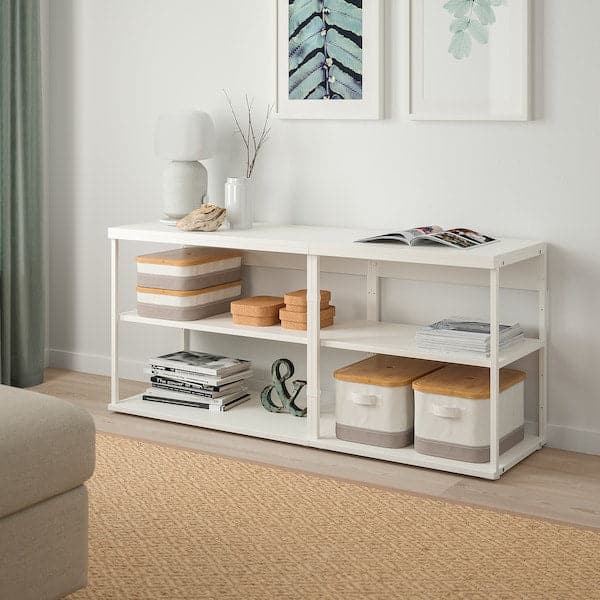 Ikea PLATSA - Open shelving unit, white, 140x40x63 cm