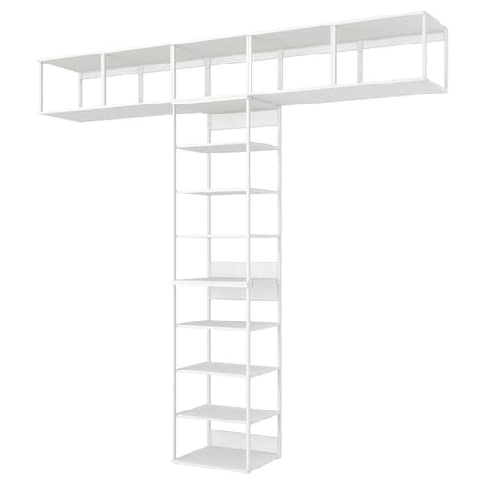 PLATSA - Open shelving unit, white, 300x42x281 cm - best price from Maltashopper.com 59527477