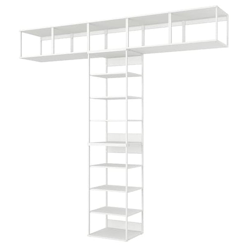PLATSA - Open shelving unit, white, 300x42x281 cm