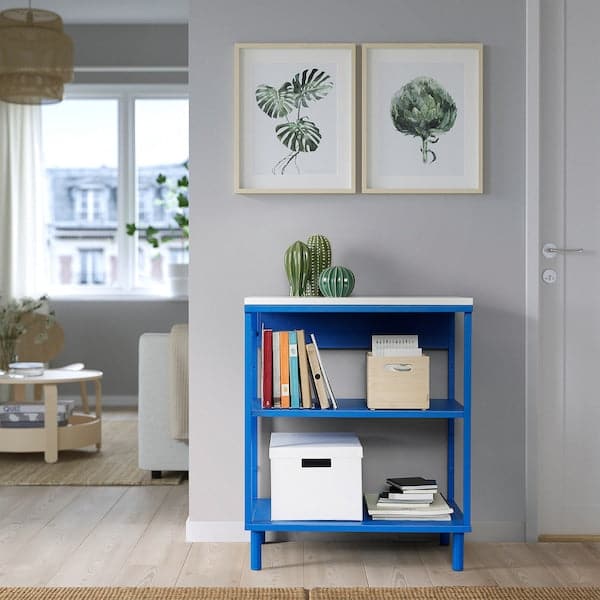 PLATSA - Open shelving unit, blue, 60x42x73 cm - best price from Maltashopper.com 99521690