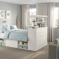 PLATSA - Bed frame with 5 door+5 drawers, white/Fonnes white, 140x244x163 cm - best price from Maltashopper.com 99325383