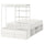 PLATSA bed frame with 4 drawers, white/Fonnes, 140x244x163 cm