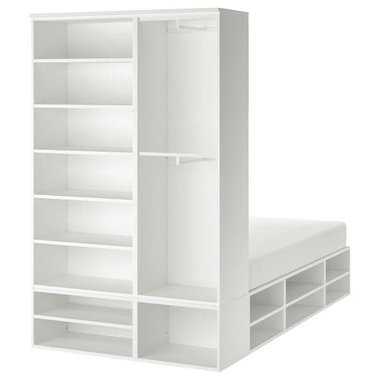 Ikea PLATSA - Bed frame with storage, white, 140x244x223 cm
