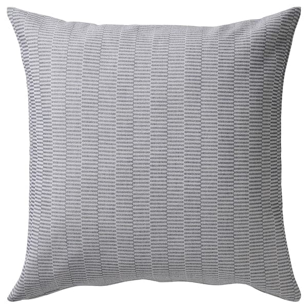PLOMMONROS - Cushion cover, dark blue/white, 50x50 cm - best price from Maltashopper.com 40506955