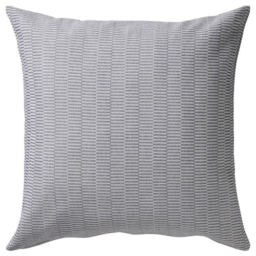 PLOMMONROS - Cushion cover, dark blue/white, 50x50 cm