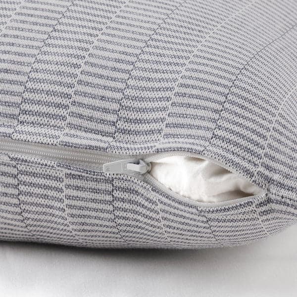 Ikea PLOMMONROS - Cushion cover, dark blue/white, 50x50 cm