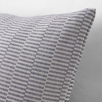 PLOMMONROS - Cushion cover, dark blue/white, 50x50 cm - best price from Maltashopper.com 40506955