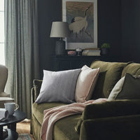 PLOMMONROS - Cushion cover, dark blue/white, 50x50 cm - best price from Maltashopper.com 40506955