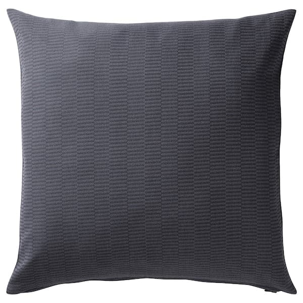 PLOMMONROS - Cushion cover, dark grey/grey, 50x50 cm - best price from Maltashopper.com 10506952