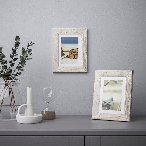 PLOMMONTRÄD - Frame, white stained pine effect, 13x18 cm - best price from Maltashopper.com 20559539