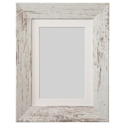 PLOMMONTRÄD - Frame, white stained pine effect, 13x18 cm