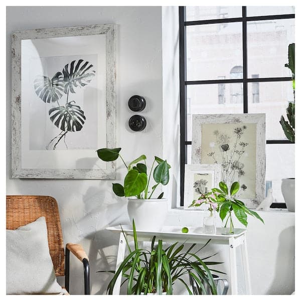 Ikea PLOMMONTRÄD - Frame, white stained pine effect, 30x40 cm