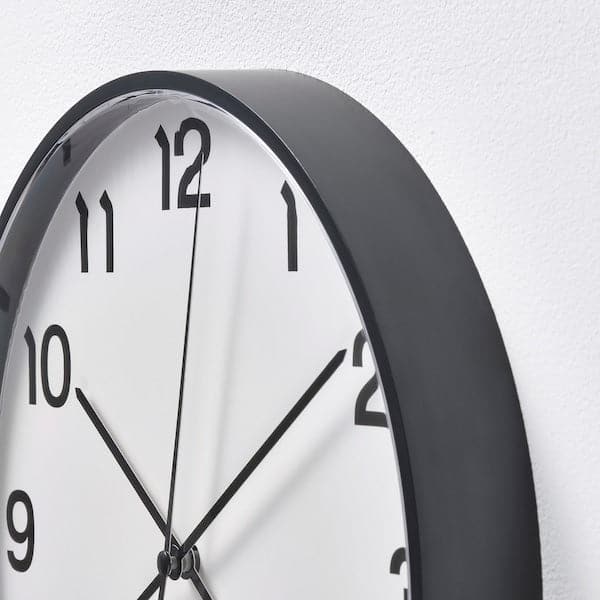 PLUTTIS - Wall clock, low-voltage/black, 28 cm - best price from Maltashopper.com 10540847