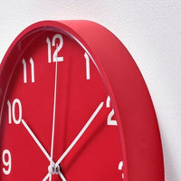 PLUTTIS - Wall clock, low-voltage/red, 28 cm - best price from Maltashopper.com 30540851
