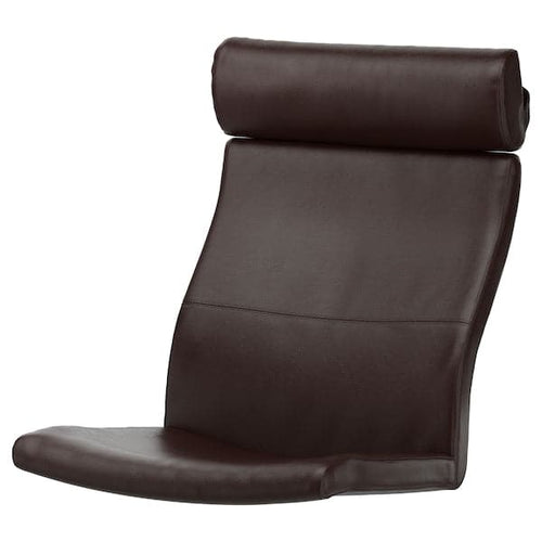 POÄNG - Armchair cushion, Glose dark brown ,