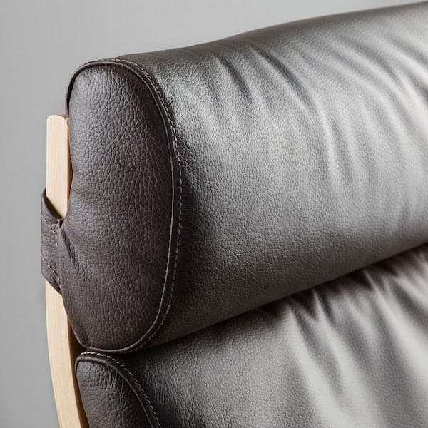 Ikea POÄNG - Armchair cushion, Glose dark brown ,