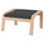 POÄNG Footrest - veneered white mord oak/Hillared anthracite ,
