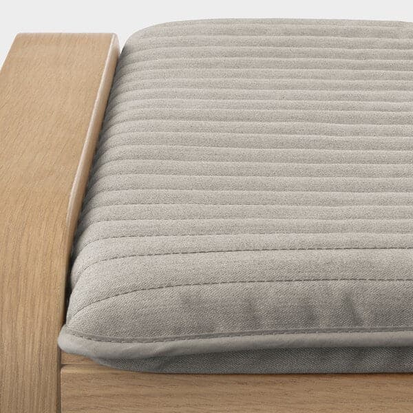 POÄNG Footrest - veneered white mord oak/Light beige Knisa , - best price from Maltashopper.com 09287489
