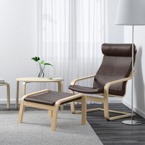 POÄNG Footrest - birch veneer/Dark brown glose , - best price from Maltashopper.com 59829111