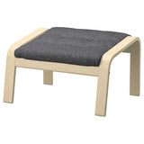 POÄNG footstool, birch veneer/Gunnared dark grey, 68x39x54 cm
