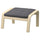 POÄNG - Footstool, birch veneer/Gunnared dark grey ,