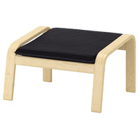 POÄNG footstool, birch veneer/Knisa black, 68x39x54 cm
