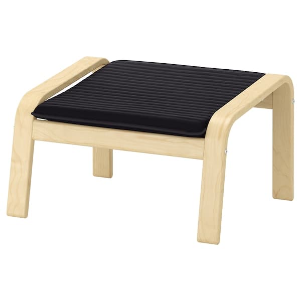 POÄNG Footrest - birch veneer/Black Knisa ,