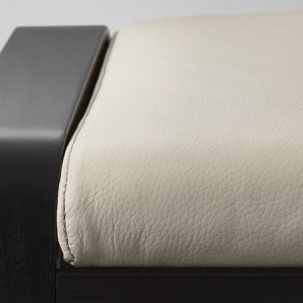 Ikea POÄNG Footrest - brown-black/Ivory Glose