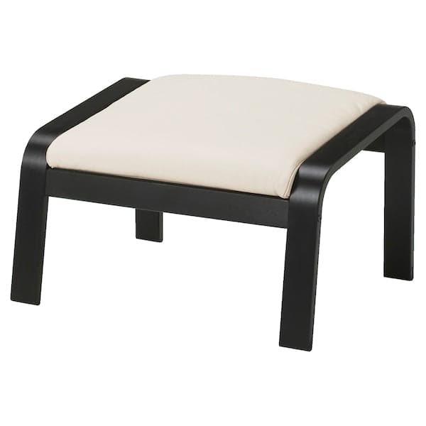 POÄNG Footrest - brown-black/Ivory Glose - Premium Sofas from Ikea - Just €116.99! Shop now at Maltashopper.com