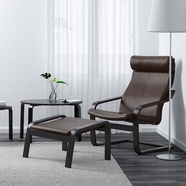 POÄNG Footrest - brown-black/Dark brown glose , - best price from Maltashopper.com 29829117