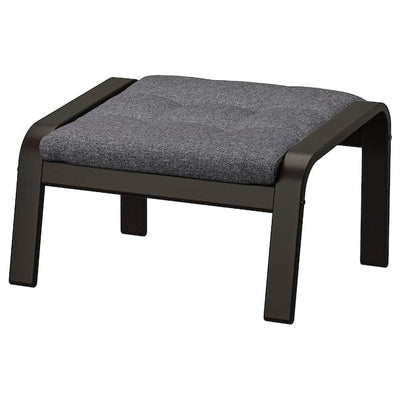 POÄNG - Footstool, Brown/Black/Gunnared Grey , - best price from Maltashopper.com 09502101