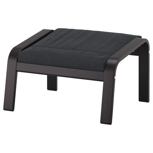 Ikea POÄNG Footrest - brown-black/Hillared anthracite ,