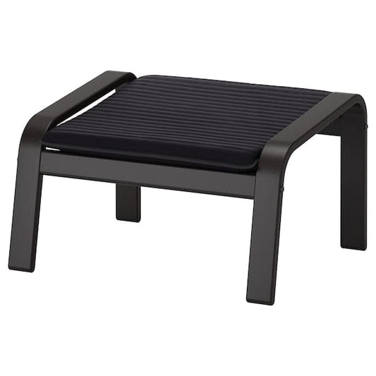 Ikea POÄNG Footrest - brown-black/Knisa black ,