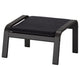 POÄNG footstool, black-brown/Knisa black, 54x39x54 cm