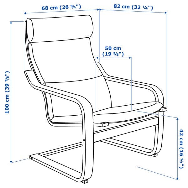 POÄNG - Armchair and Footstool