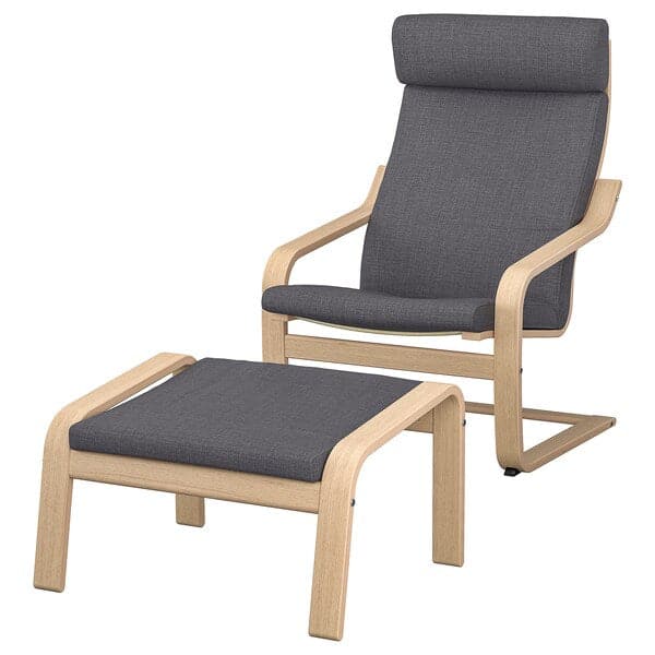POÄNG - Armchair and footstool