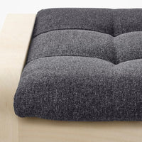 POÄNG - Armchair and footstool, birch veneer/Gunnared dark grey , - best price from Maltashopper.com 69502075