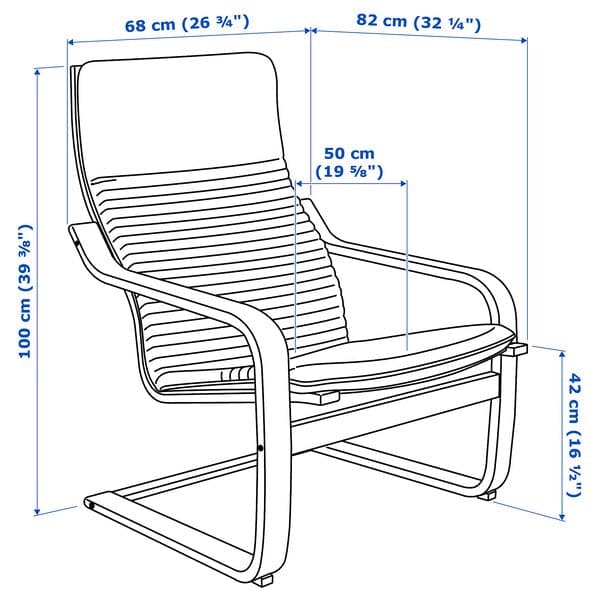 POÄNG - Armchair and Footstool , - best price from Maltashopper.com 69484236