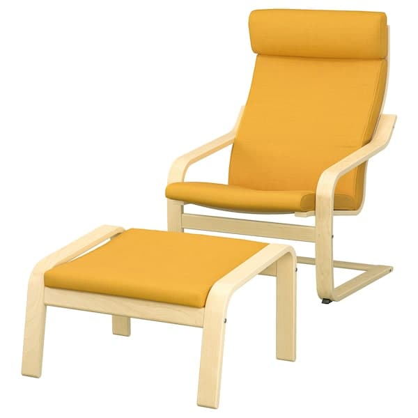 Ikea POÄNG - Armchair and Footstool ,