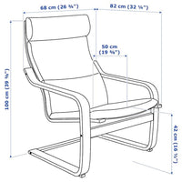 POÄNG - Armchair and Footstool , - best price from Maltashopper.com 59484294