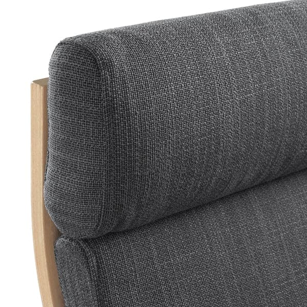 Ikea POÄNG Armchair - veneered white mord oak/Hillared anthracite ,